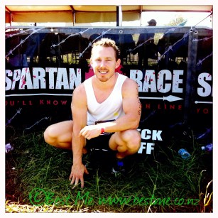 The singlet didn't stay white for long....